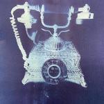 Telephone Positive and Negative  (detail) 22 x 14 Cyanotype on Watercolor Paper