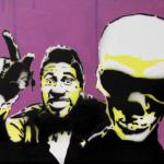 Scream Jay Hawkins, spray paint, acrylic, canvas, 11 x 14"