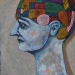 INTRUSIVE THOUGHTS, oil on canvas, 18 x 24