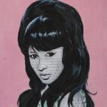 RONNIE SPECTOR, oil, collage on canvas, 