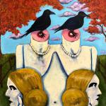 THE OFFERING oil on canvas 32 x 34
