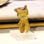 Small gold blown glass figure, 3"
