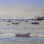 PROVINCETOWN HARBOR, watercolor