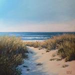 SOFT LIGHT, RACE POINT, acrylic, 16 x 16"
