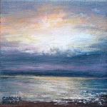 PURPLE SKY West End  acrylic 4 x 4