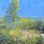 HUCKLEBERRY HILL oil board 
10 x 8"