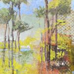 TALL TREES oil on board 10 x 8"