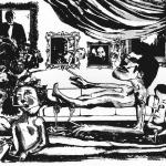 SMOKER'S LOUNGE 2025  Screen Print on Paper Ltd 8, 11 X 14" framed: 16 x 20"
SOLD