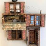 TENAMENT, wall assemblade, miniature creations within, 20 x 24"