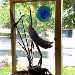 BLUE HERRON glass/assemblage