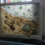 THE BEACH, framed, assemblage, 27 x 22"   SOLD