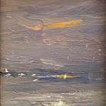 Dark Sky and Sea Miniature, oil on board, 3-3/4 x 2-3/4"