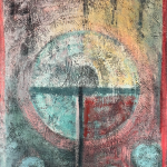 THE FAR SIDE OF DESPAIR mixed media 30 x 20