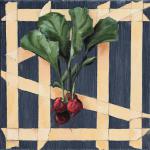 RADISH BUNCH MASKING TAPE 2 oil on canvas 12 x 12