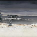 EAST BAY WINTER, oil on board, 16 x 20"