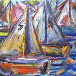 REGATTA, Rowena Perkins, 24 x 30, acrylic