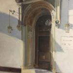 DOOR, ST, AUGUSTINE, Catherine Meeks, oil on canvas, 36 x 24
