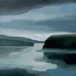 COLUMBIA RIVER MIST,Jeff Felker,  12 x 12", oil