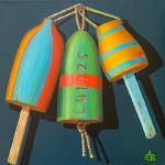 BOUYS I, Ann Cloutier, 14 x 14" acrylic