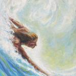 Falling Through II, 48 x 36"   aka Surf Grace