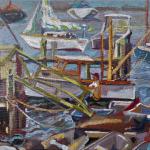 Docks. oil on canvas, 9 x 12"