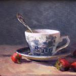 AFTERNOON TEA, oil, 8 x 10"  SOLD