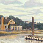 YACHT CLUB oil on board 12 x 12