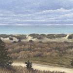 BEACH POINT LANDING oil on canvas 14 x 18