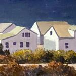 COTTAGE COLONY acrylic on board SOLD