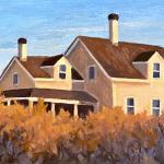 KEEPER'S COTTAGE oil on board 3 x 4 miniature
