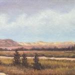 OLD KINGS HIGHWAY oil on canvas 8 x 24
