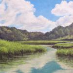 Between Water and Sky, oil on canvas, 24 x 36"