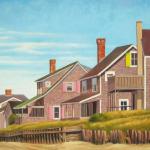 CHIMNEYS AND SHUTTERS, oil on canvas, 18 x 24"   SOLD