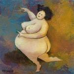 Fat and Flirty, 6 x 6"
