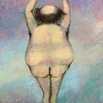 NUDE DUDE oil 6 x 4"  SOLD