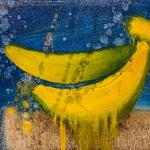 Bananas, oil on canvas, 8 x 10"