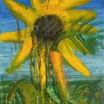 Sunflower, oil on canvas, 10 x 8"