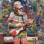 Jeff Mangum, acrylic on canvas, 30 x 30"