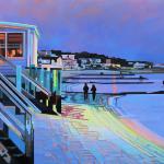 Evening Beach Walk, acrylic on canvas, 36 x 48"
