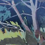 BLACK CHERRY TREE  oil on panel 10 x 8