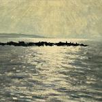 ALL THE WAY TO THE HORIZON, oil on canvas, 18 x 24"  