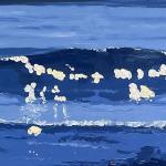 WAVE LIGHT #2, 15 x 30 oil canvas
