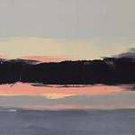 DARK SUNSET #5, 8 x 16 oil canvas