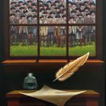 BEFORE THEY WERE SOLIDERS  24 x 18" oil