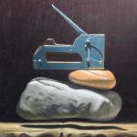 STAPLING STONE  18 x 24" oil on panel