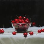 Just a Bowl of Cherries, oil on linen panel, 11 x 14"   SOLD