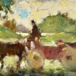 Horse and Red Carriage
12 x 16 Oil on Canvas
