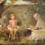Grandmother and Child in Garden
12 x 16 Oil on Canvas
