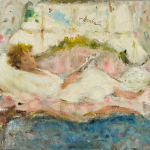 Reclining Woman on Victorian Sofa 12 x 16
