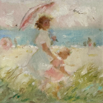 Woman and Child at Beach
11 x 14 Oil on Canvas